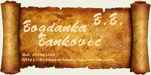 Bogdanka Banković vizit kartica